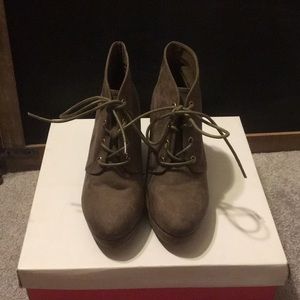 Taupe Just Fab booties